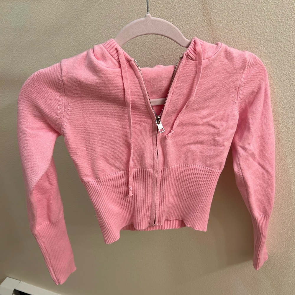 Pink Hooded Women's Sweater